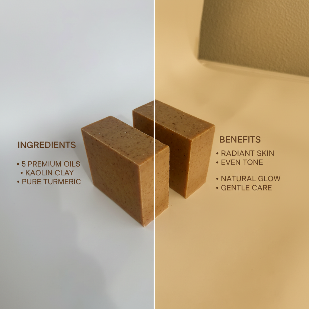 Turmeric Soap - Split Screen
